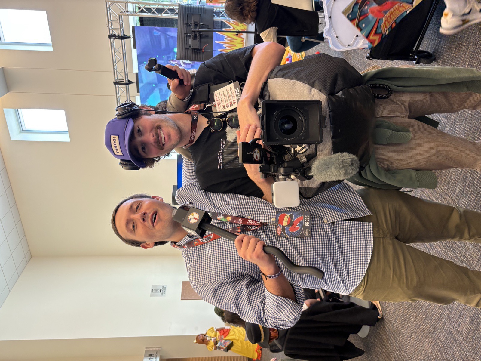 Cables press crew at an anime convention