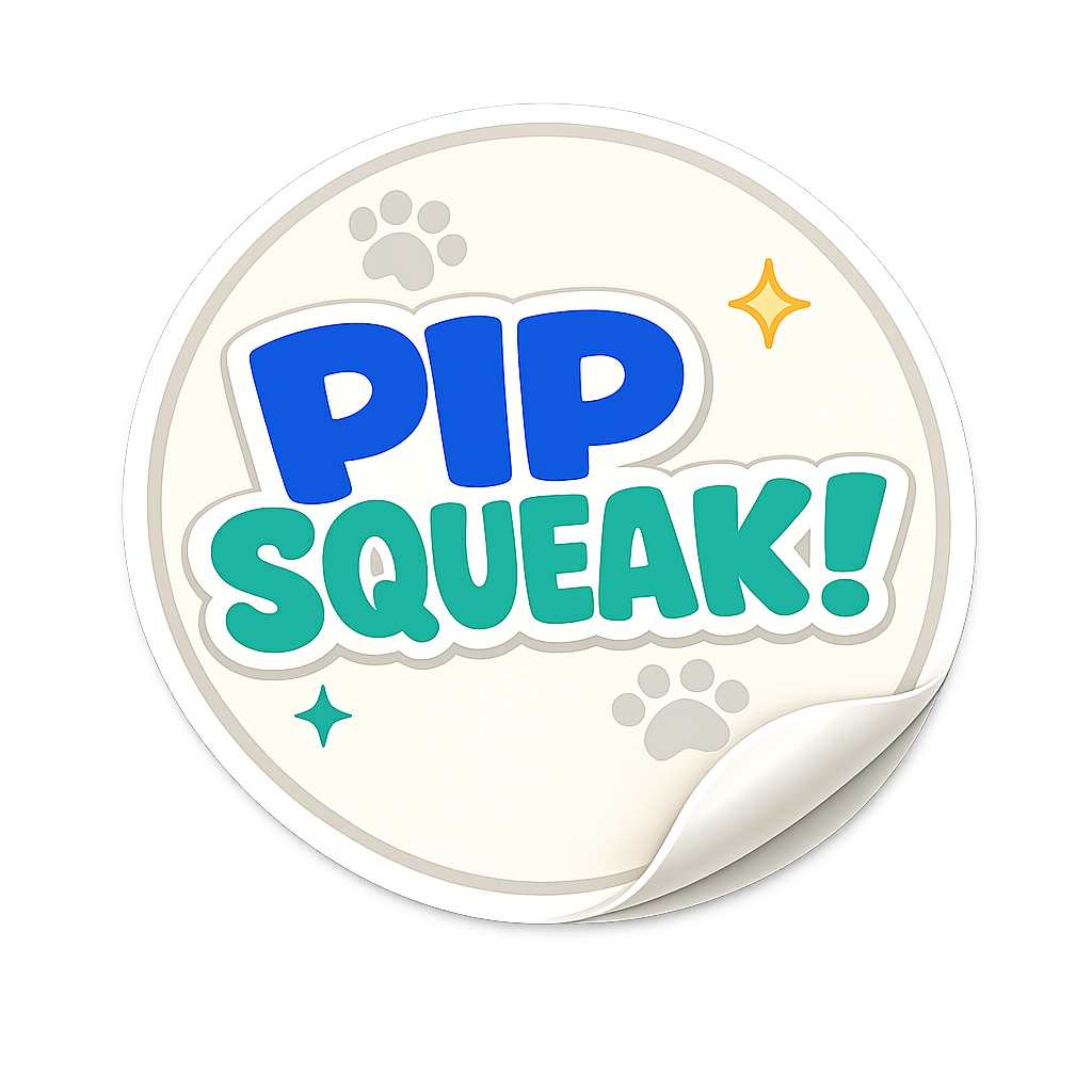 Pipsqueak sticker-badge logo